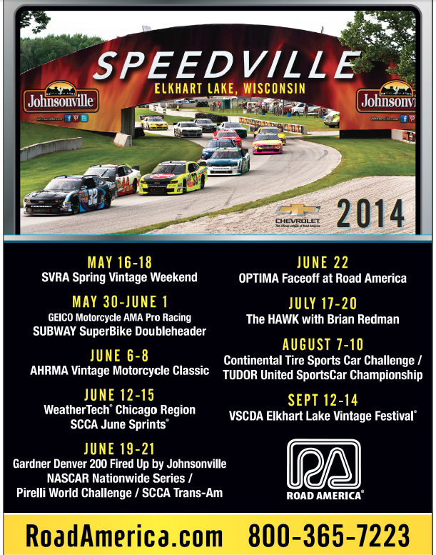 2014 Road America Schedule