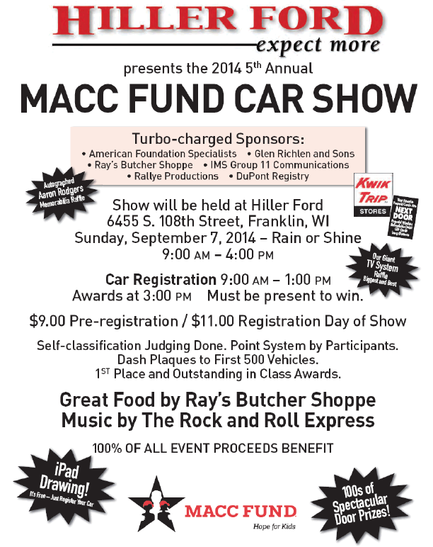 Hiller Ford MACC Fund Car Show